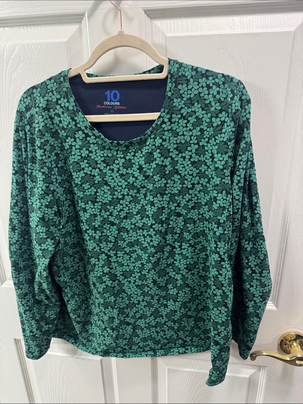 10 Colours Gudrun! Green Floral casual top